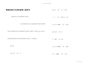 新版标准日本语初级第2课单词