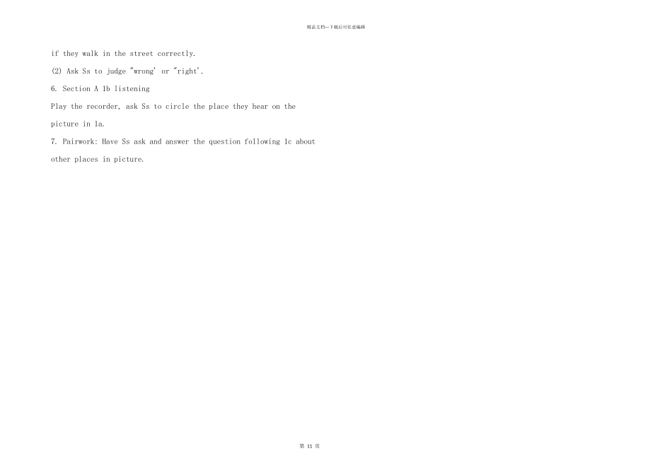 新目标七年级下册英语教案：Unit2Where’sthepostoffice_第3页