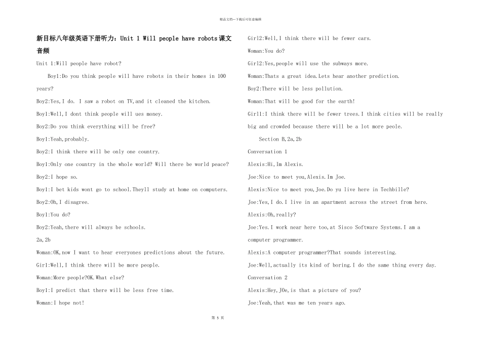 新目标八年级英语下册听力：Unit1Willpeoplehaverobots课文音频_第1页
