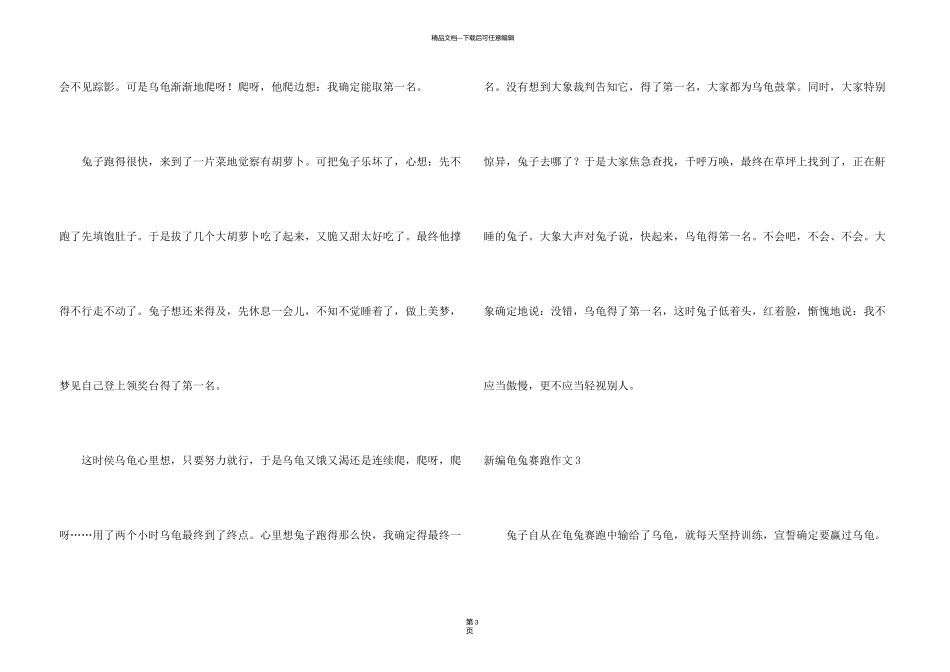 新编龟兔赛跑(集锦15篇)_第3页
