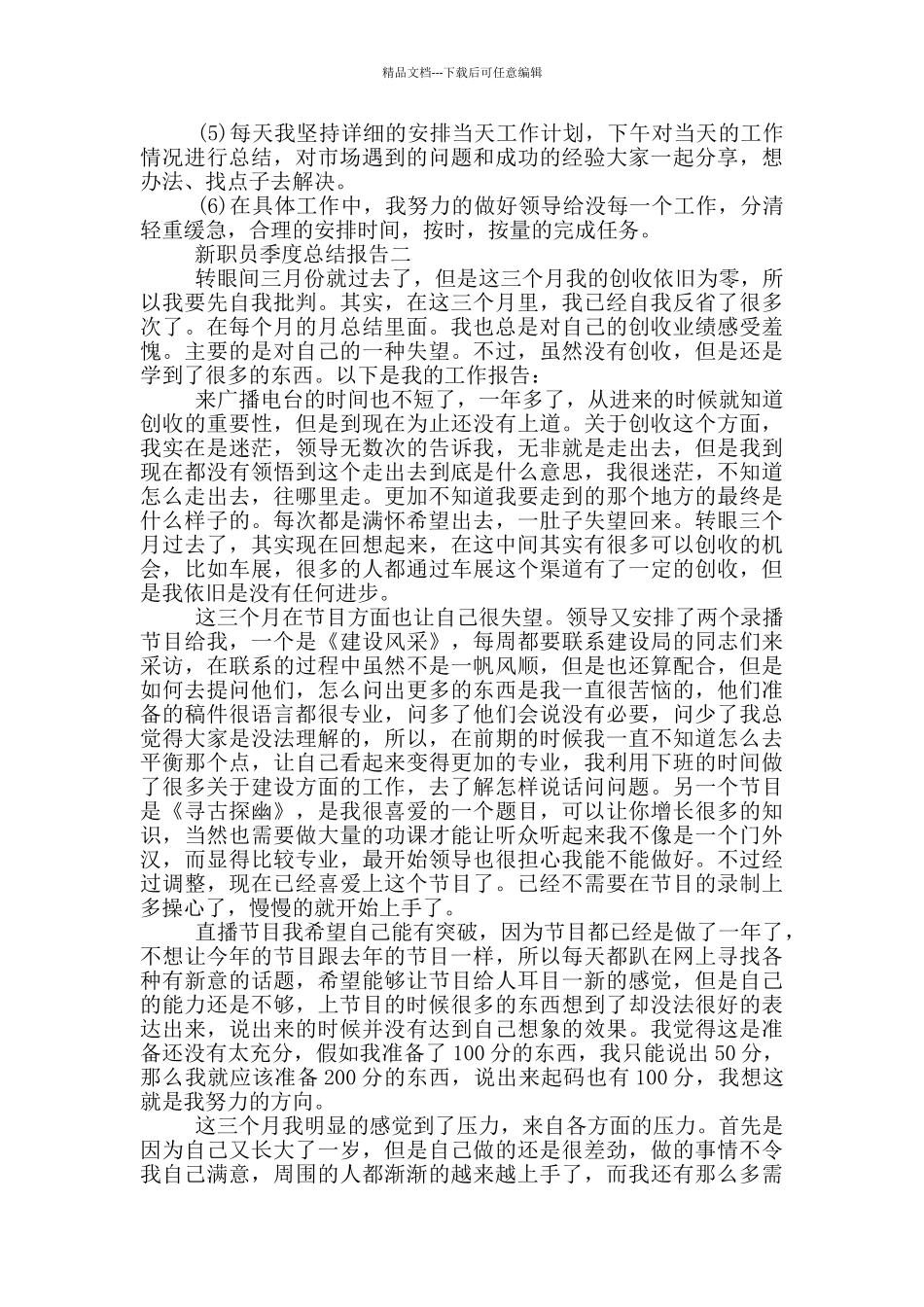 新职员季度总结报告_第2页
