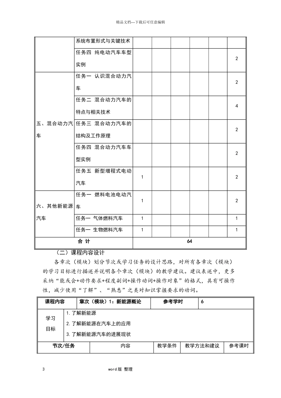 新能源汽车课程标准_第3页