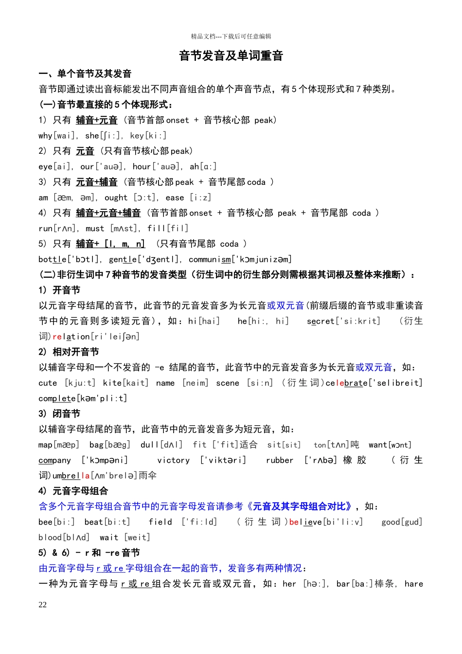 新英语国际音标表和音节辨认_第2页