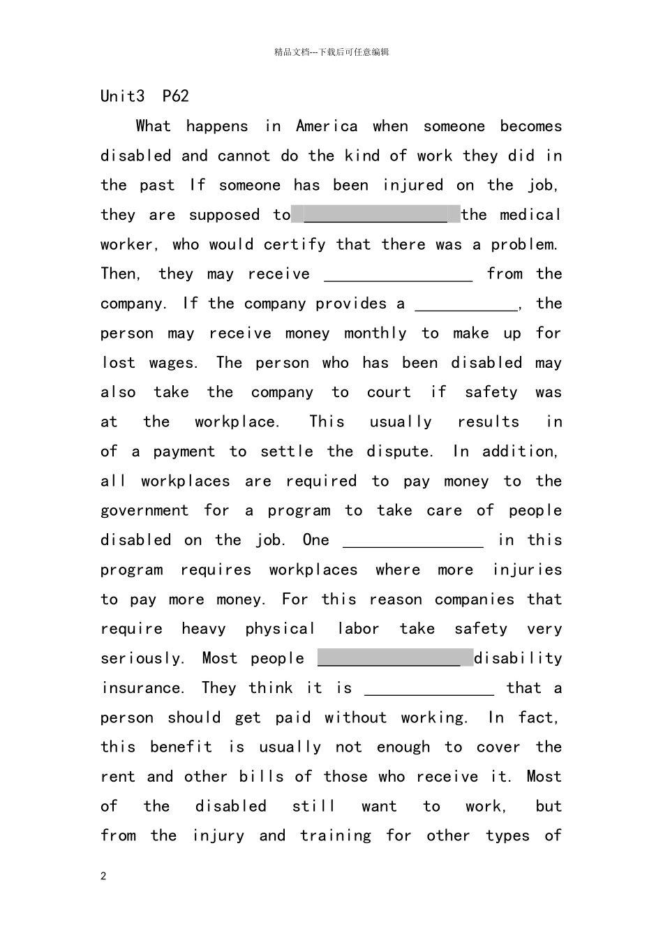 新视野大学英语四完形填空_第2页