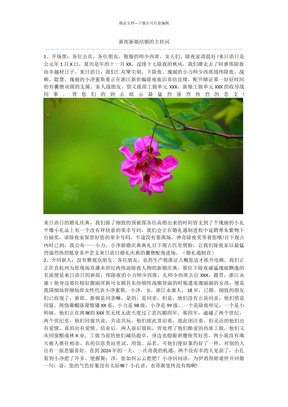 新郎新娘结婚的主持词_第1页