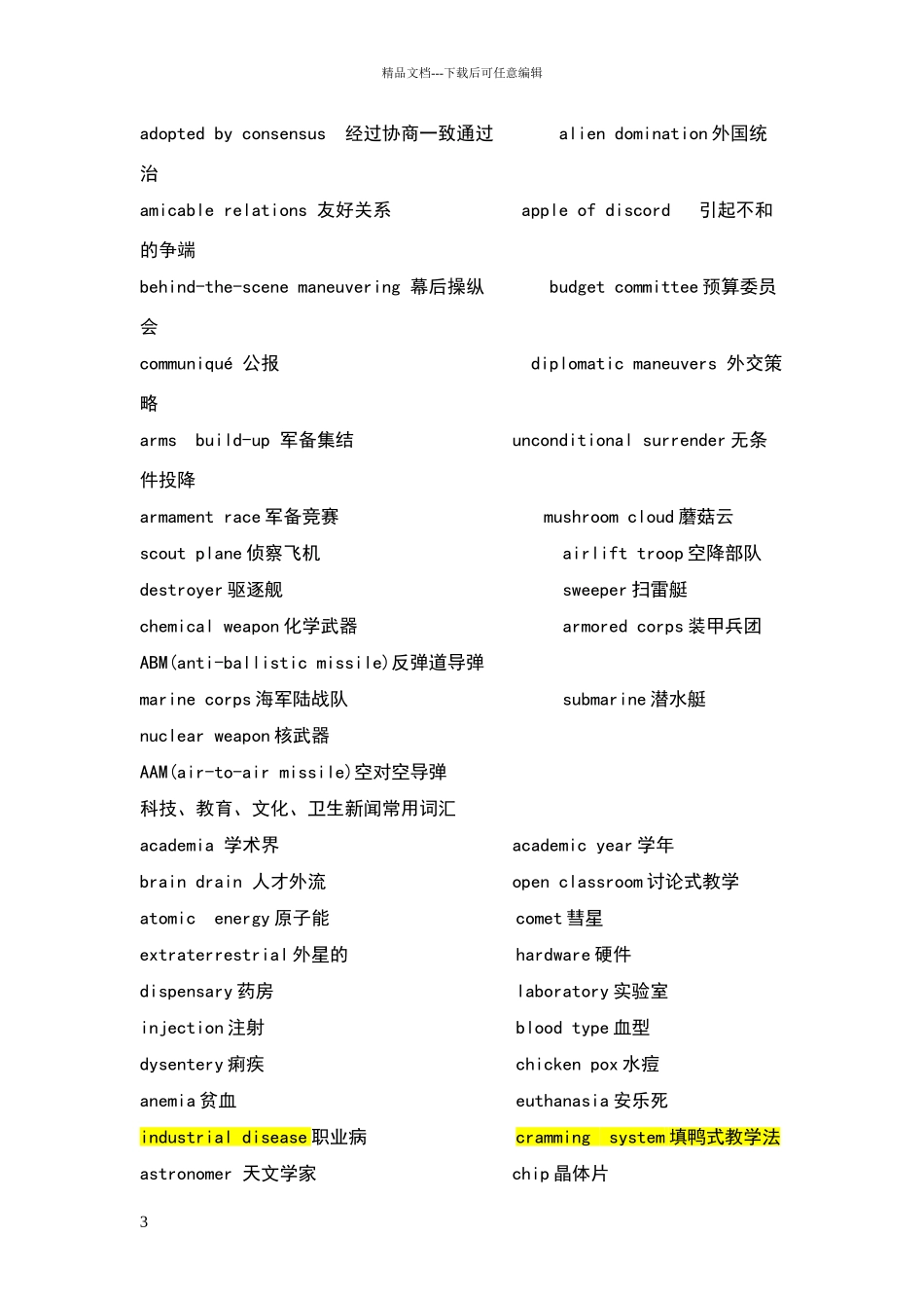 新闻高频英语词汇_第3页