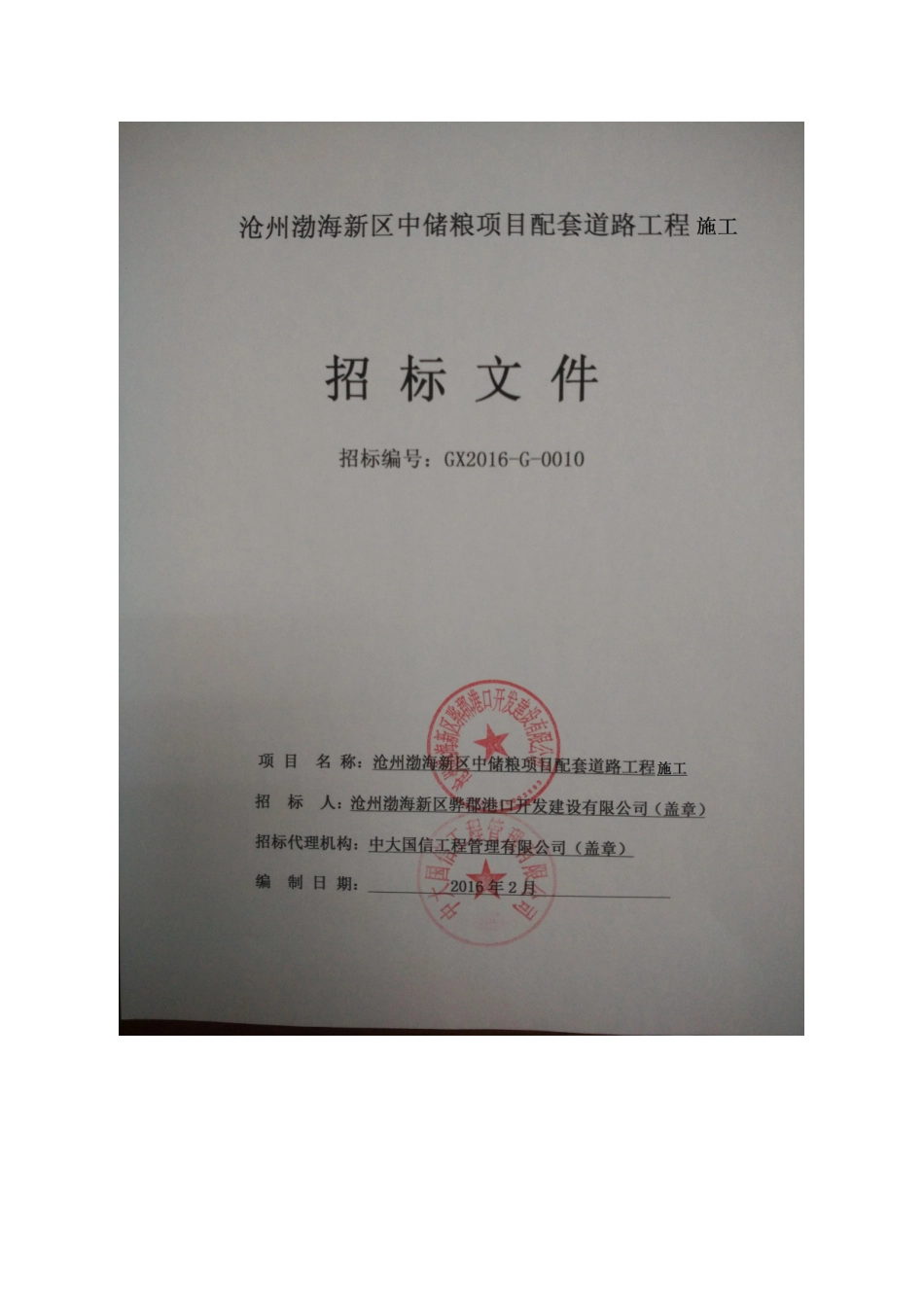 施工中储粮招标文件_第1页