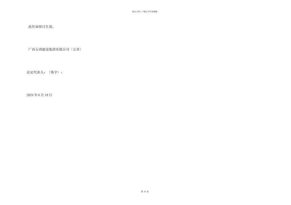 施工单位任命文件_第3页