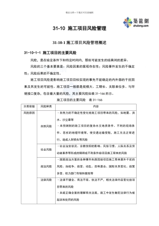 施工项目风险管理