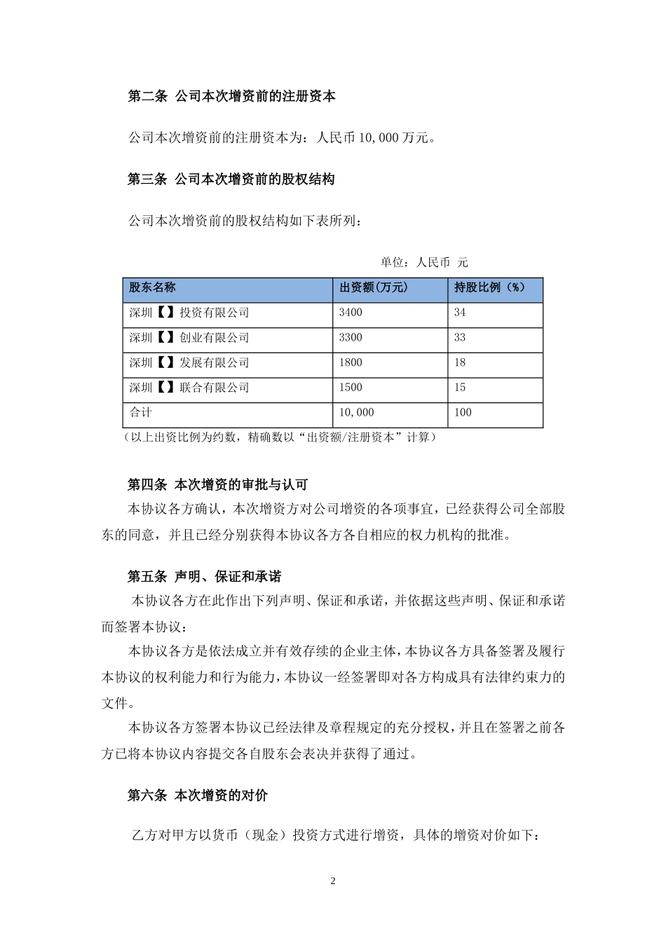 增资扩股协议_第2页