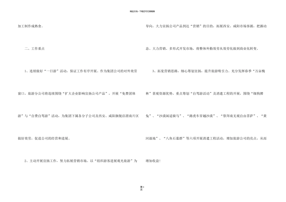 旅游公司新一年的工作计划_第3页