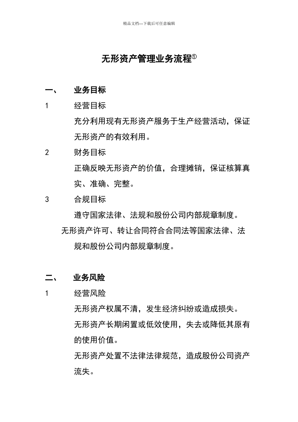 无形资产管理业务流程_第1页