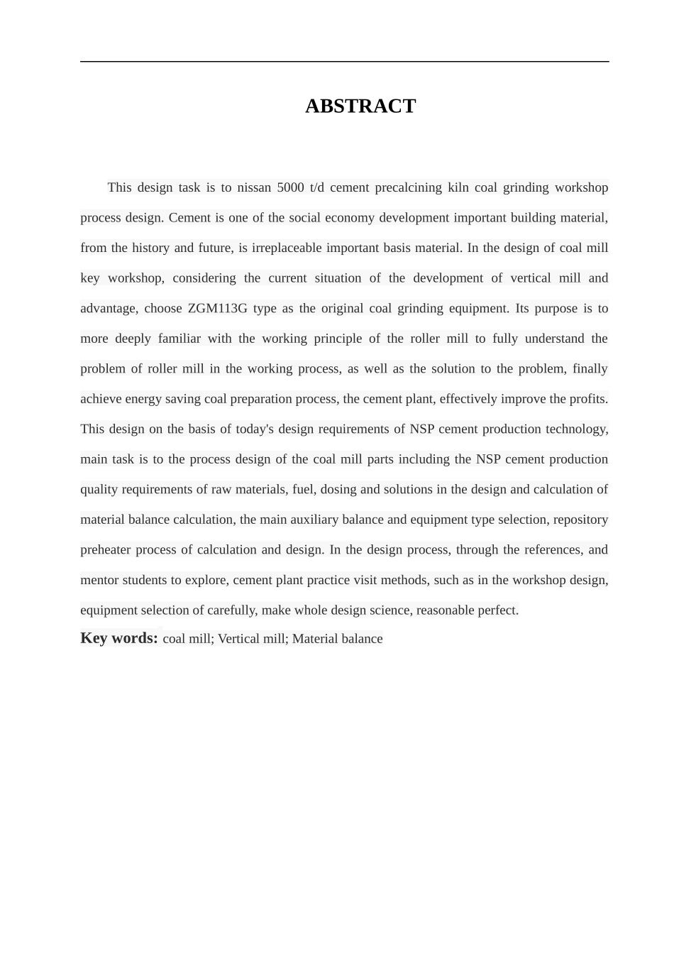 日产5000吨熟料预分解煤磨车间设计概述_第3页