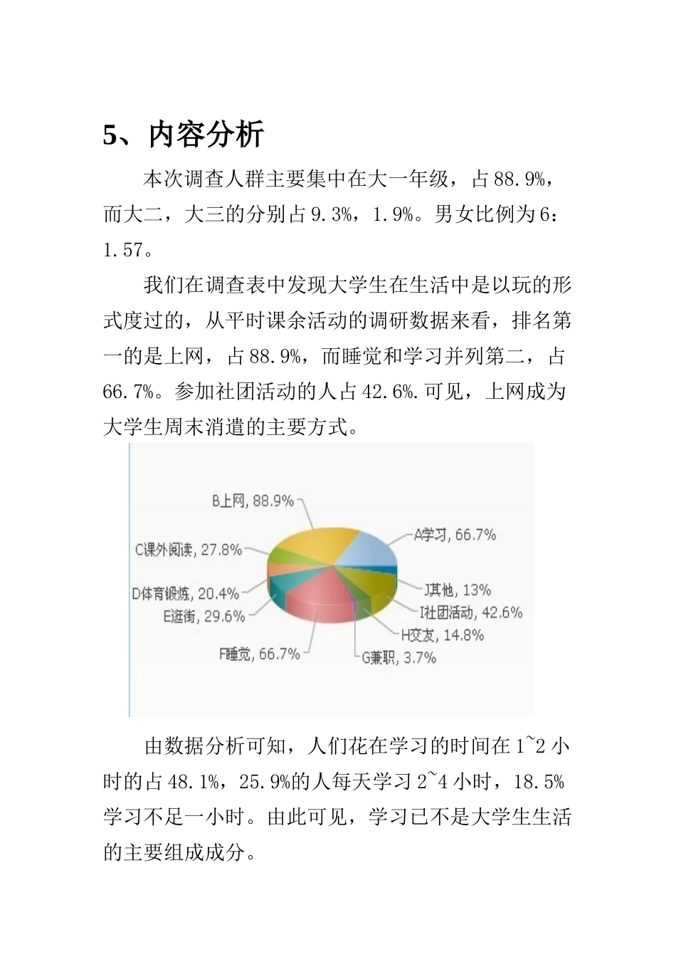在校大学生课余时间利用情况调查报告_第3页