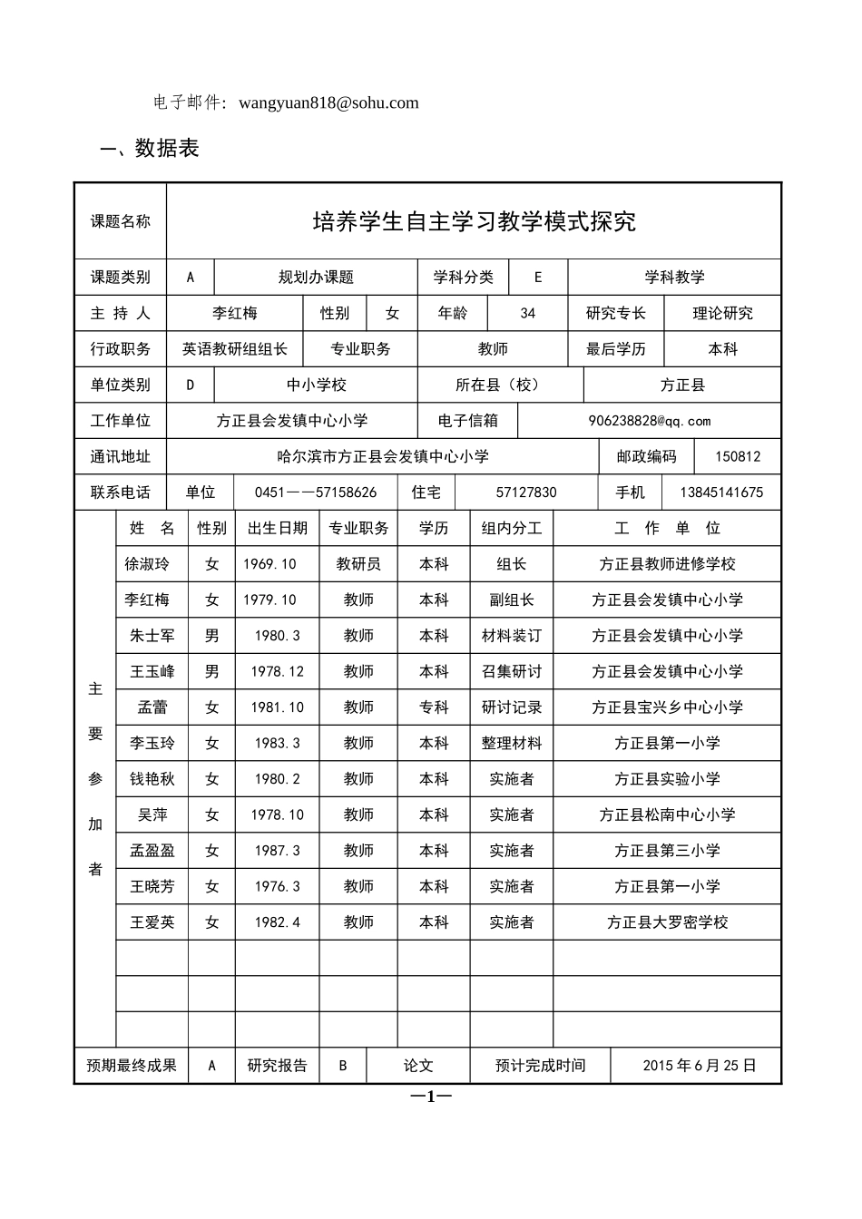 在英语中培养学生的自主学习能力课题立项评审书_第3页