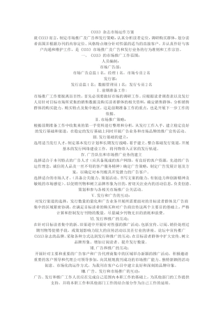 在职市场运行方案