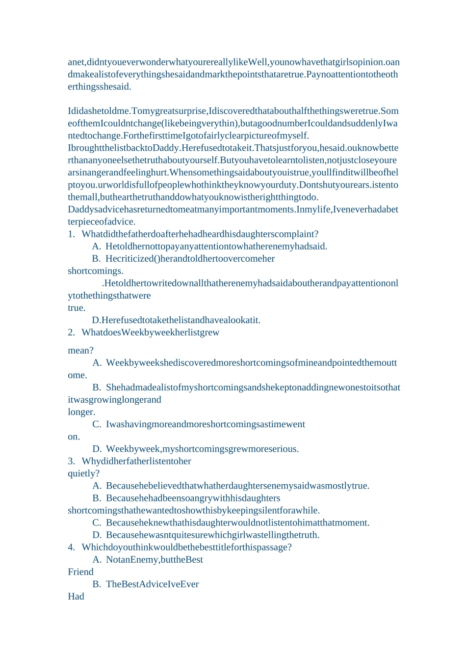 高一阅读理解习题_第2页