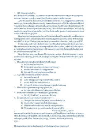 高一阅读理解习题