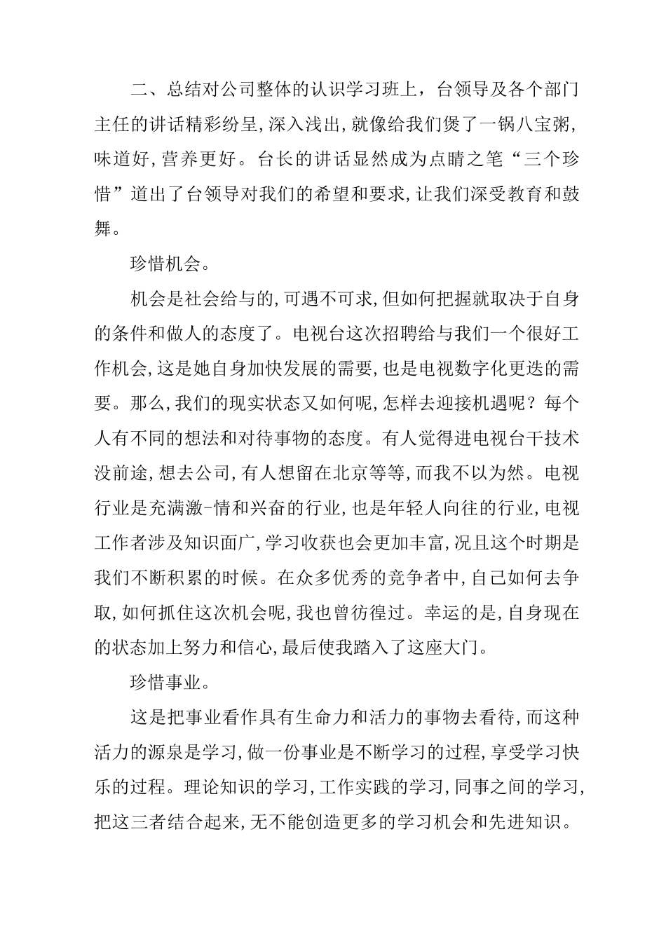 总结对公司整体的认识_第3页