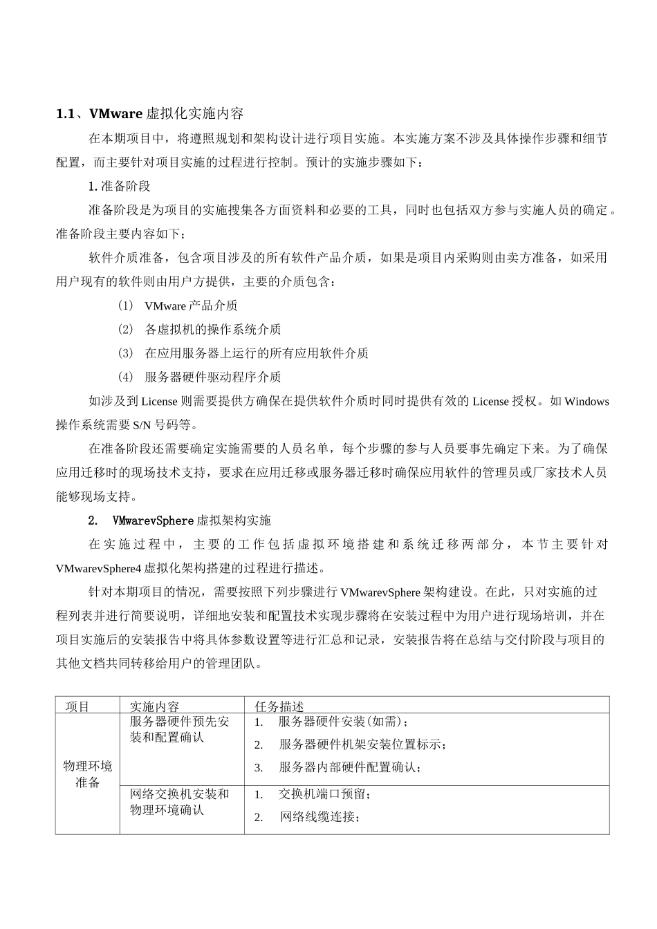 VMware虚拟化实施方案范文_第1页