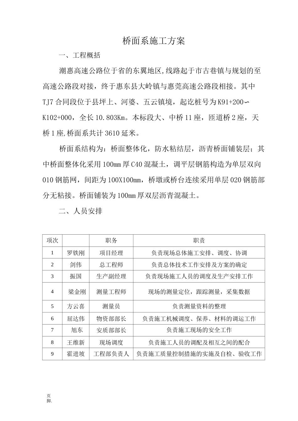 桥面系工程施工组织设计方案_第1页