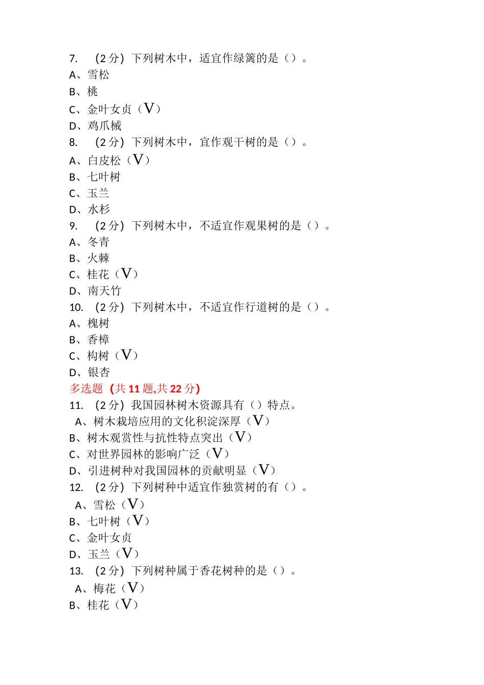 园林树木学形考题_第2页