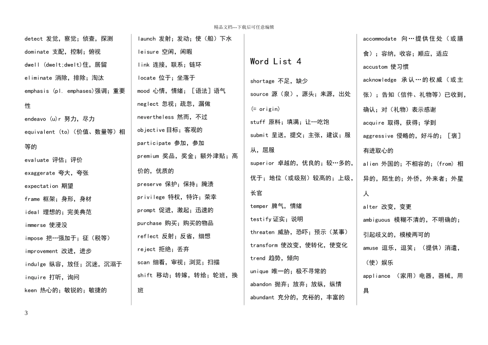 星火大学英语六级高频词汇_第3页