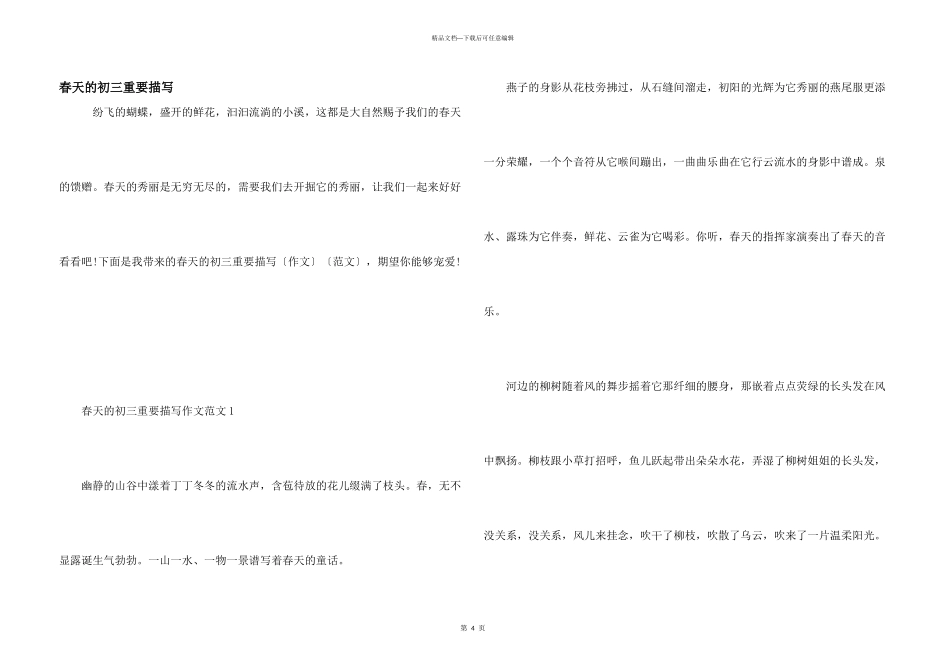 春天的初三重要描写_第1页