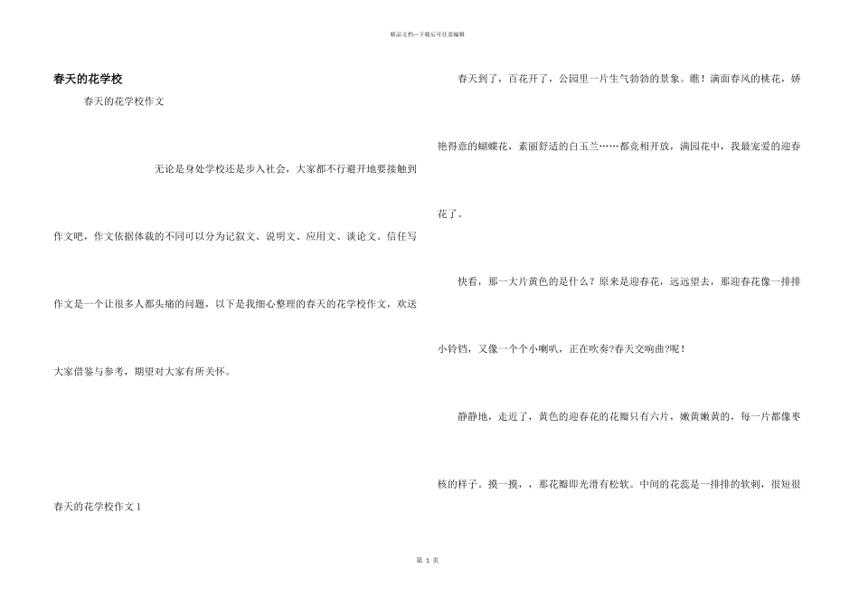 春天的花小学_第1页