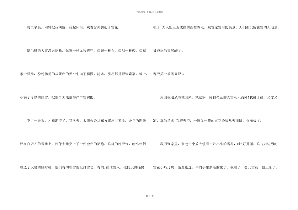 春天第一场雪周记_第2页