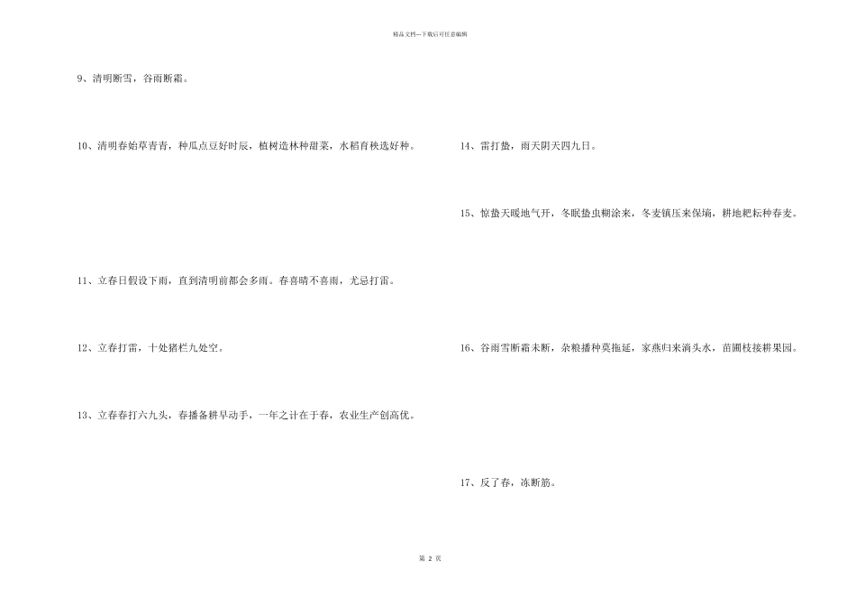 春天节气的谚语_第2页