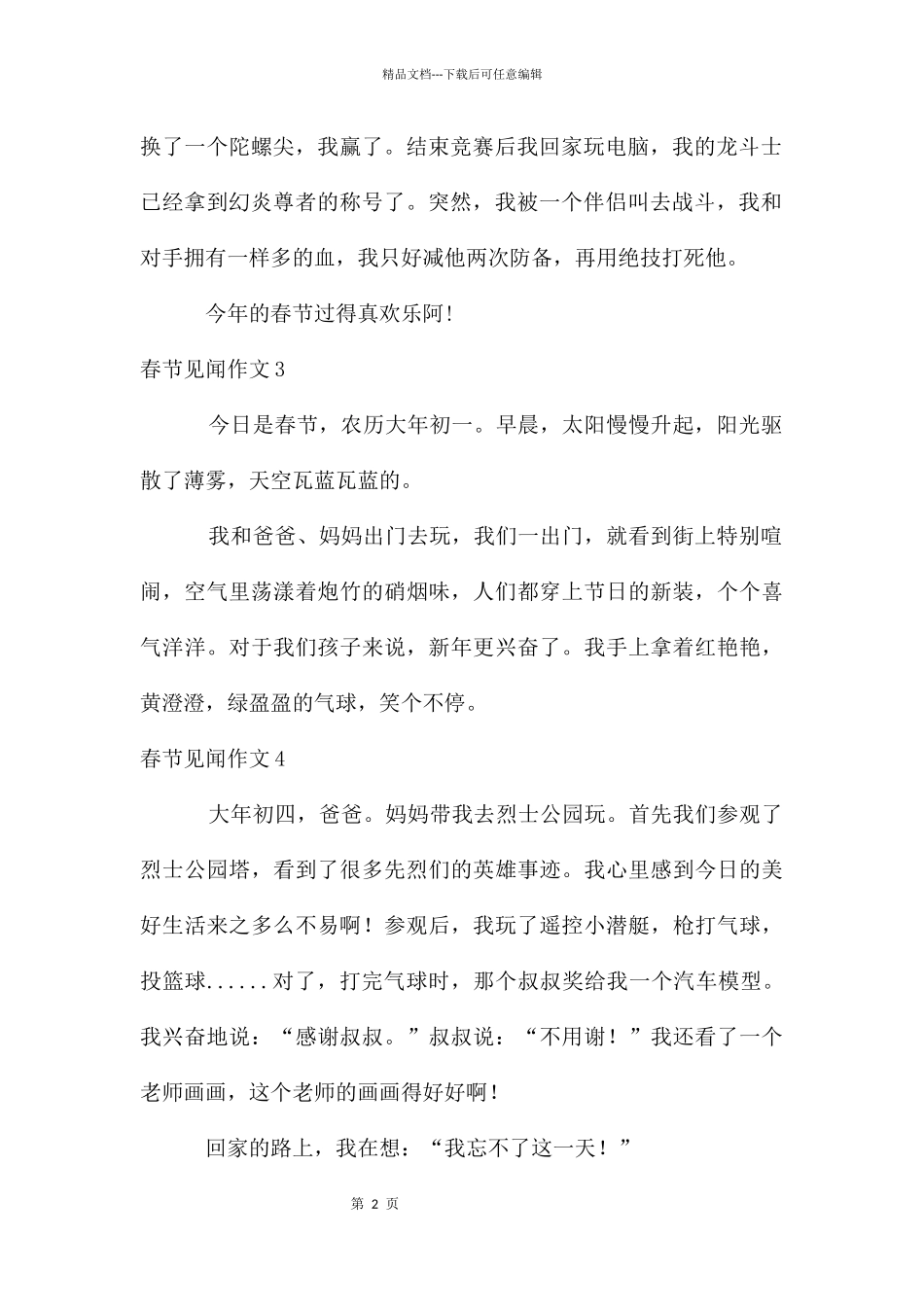 春节见闻作文15篇_第2页