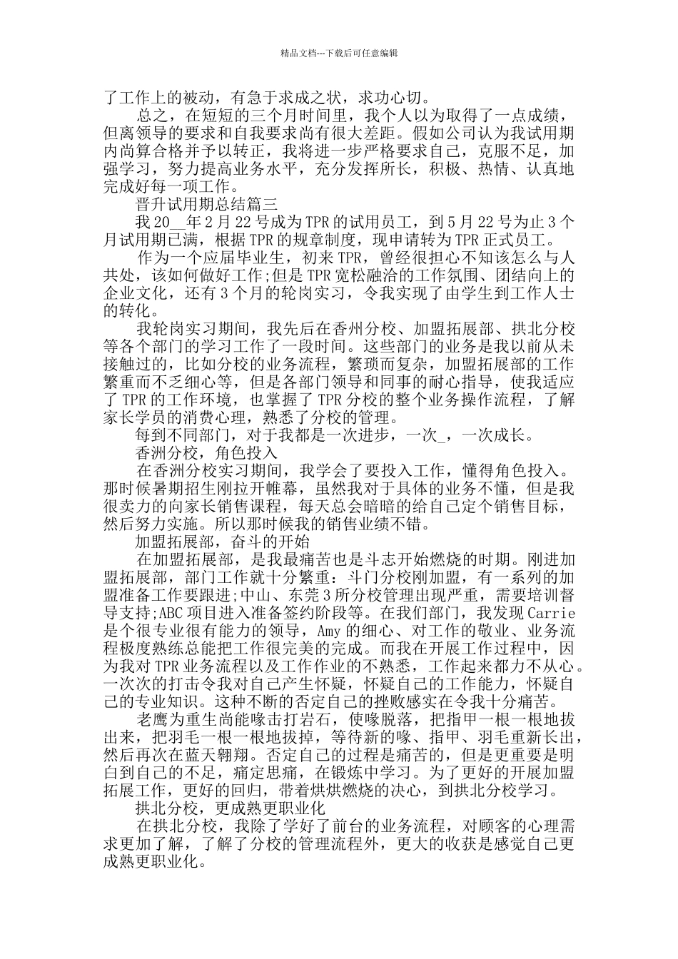 晋升试用期总结最新大全_第3页