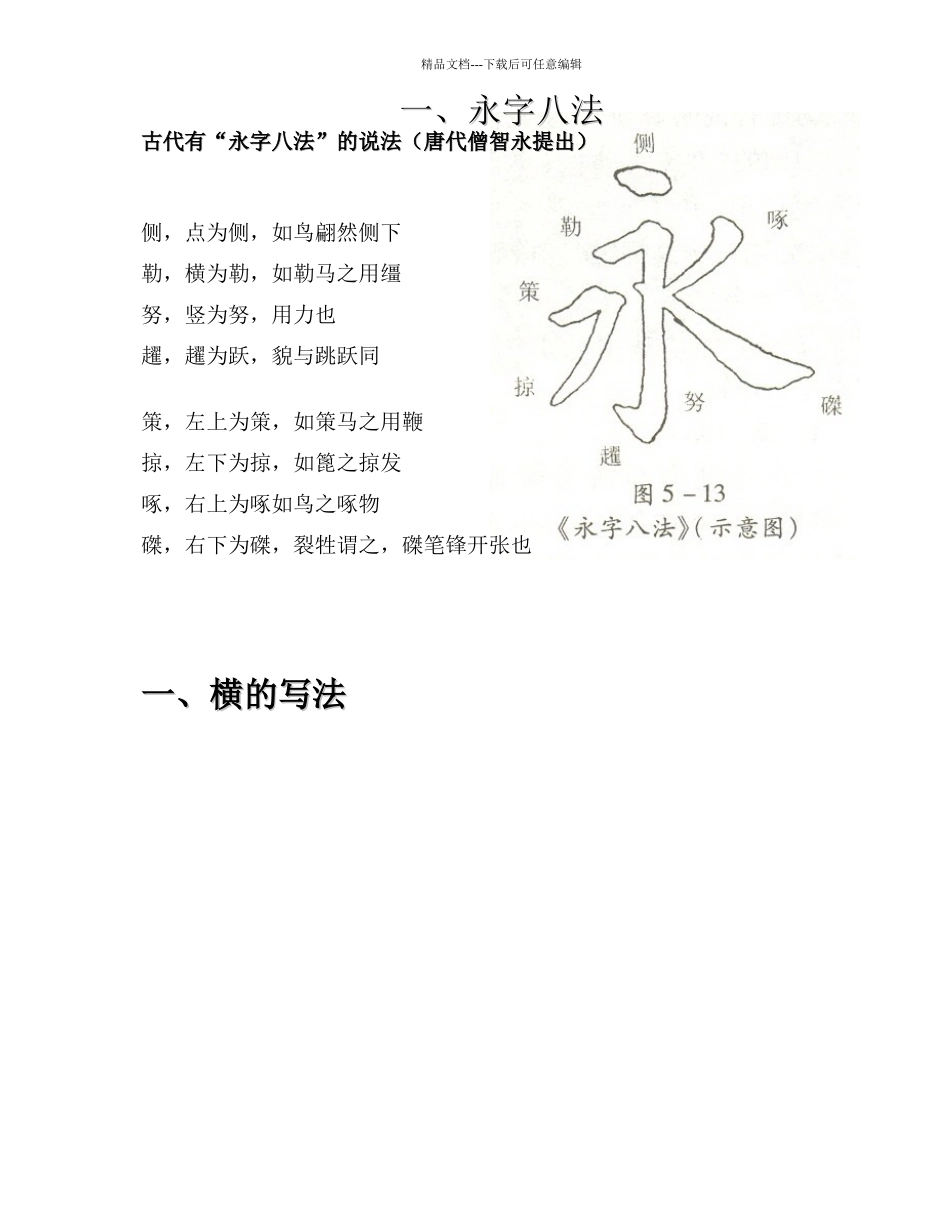 最实用的毛笔字入门笔画_第1页