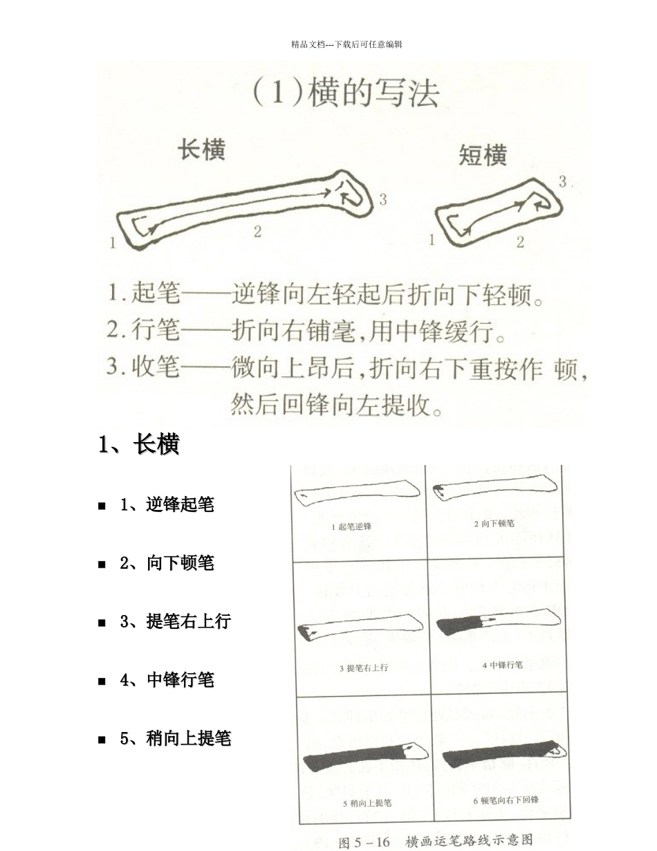 最实用的毛笔字入门笔画_第2页