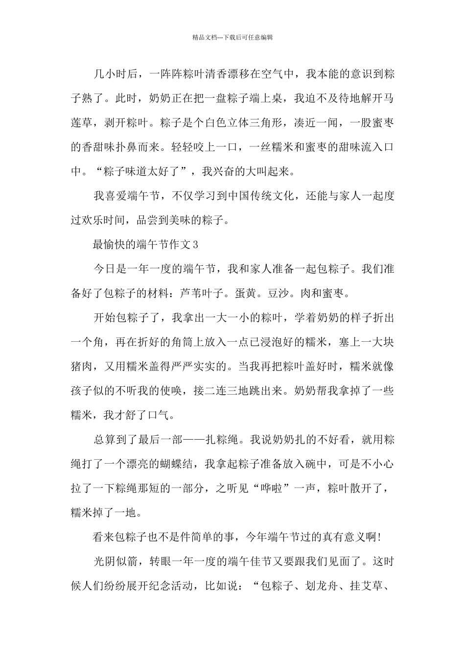 最愉快的端午节作文5篇_第3页