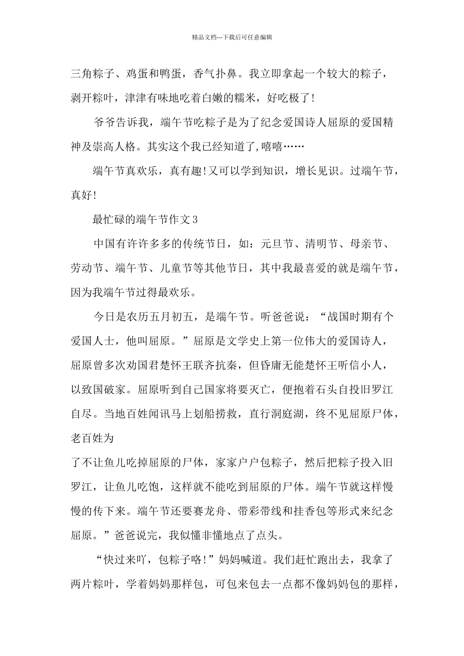 最忙碌的端午节作文5篇_第3页
