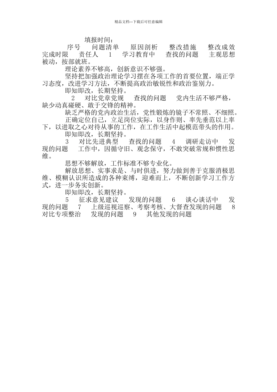 最新主题实践问题整改清单_第2页