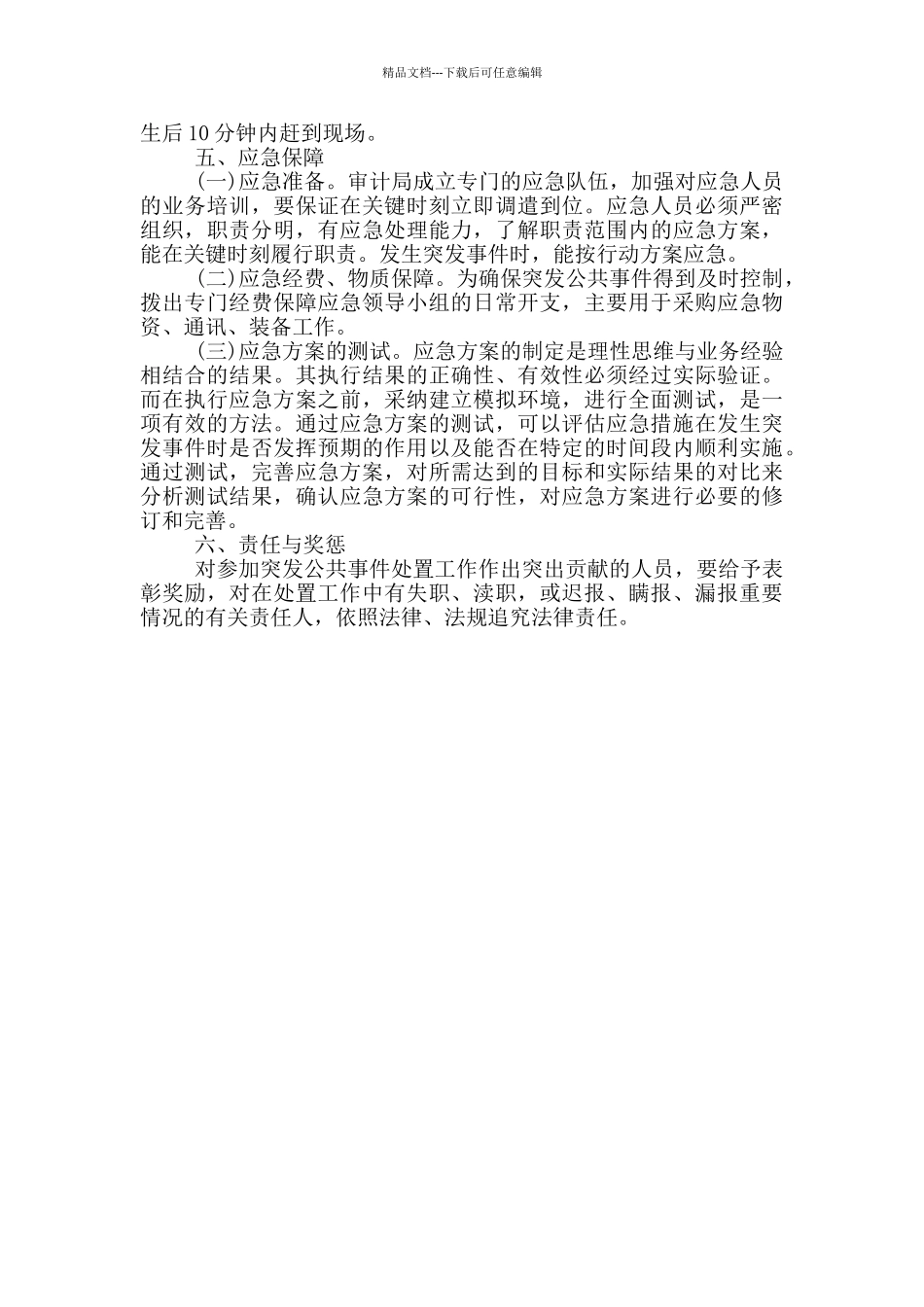 最新审计局突发公开事件应急预案_第2页