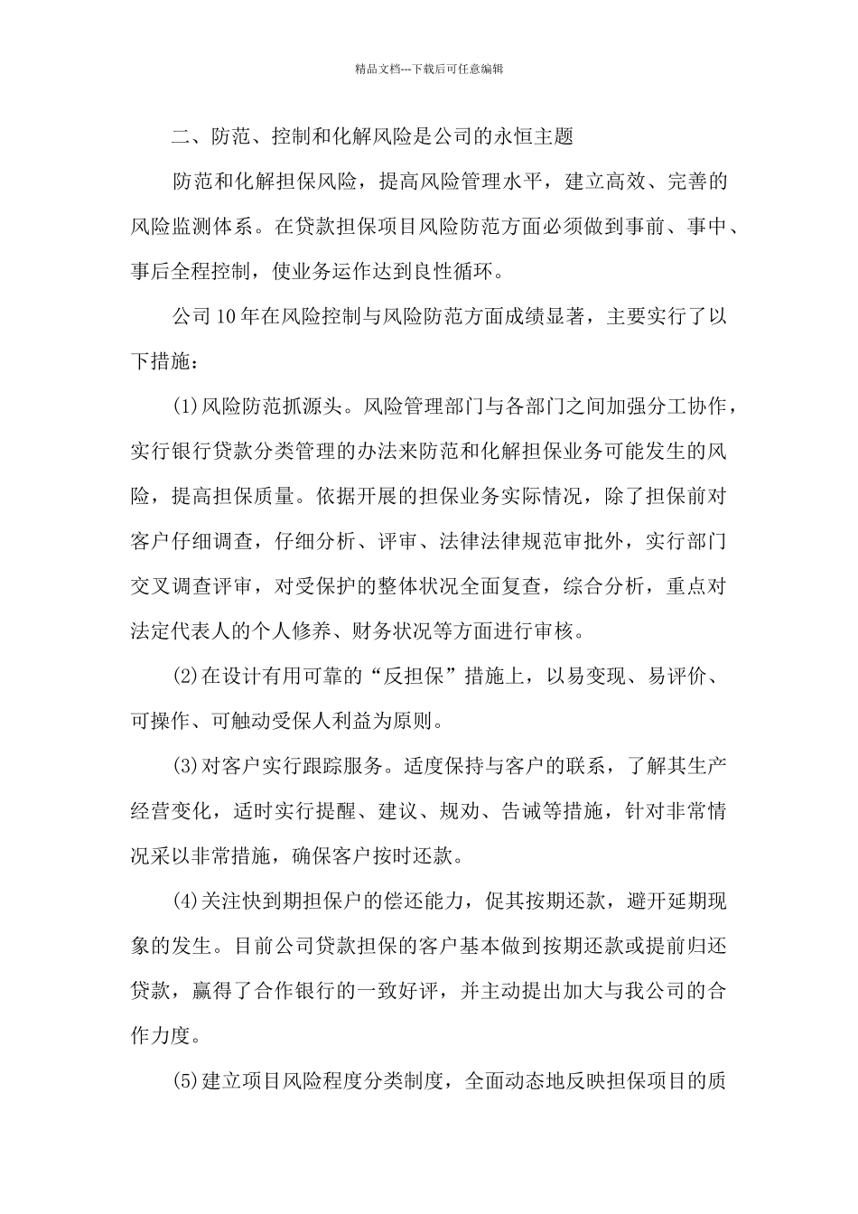 最新担保公司工作总结5篇_第3页