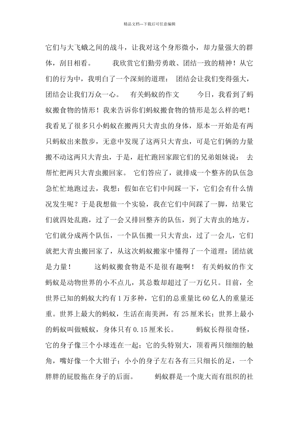 最新有关蚂蚁的作文范文3篇_第2页