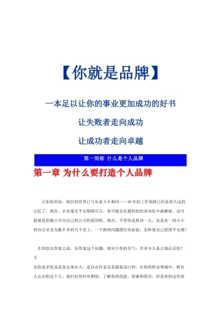最新版《你就是品牌》