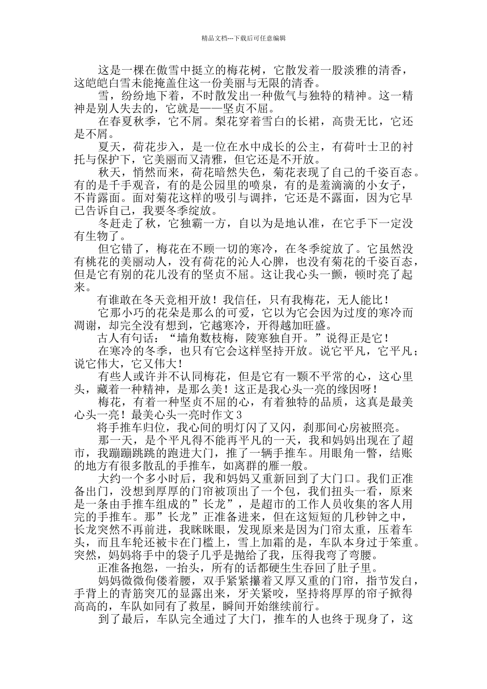 最美心头一亮时作文_第2页