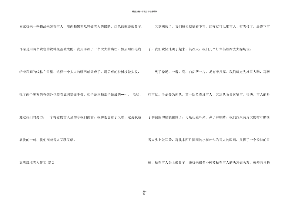 有关五年级堆雪人四篇_第2页