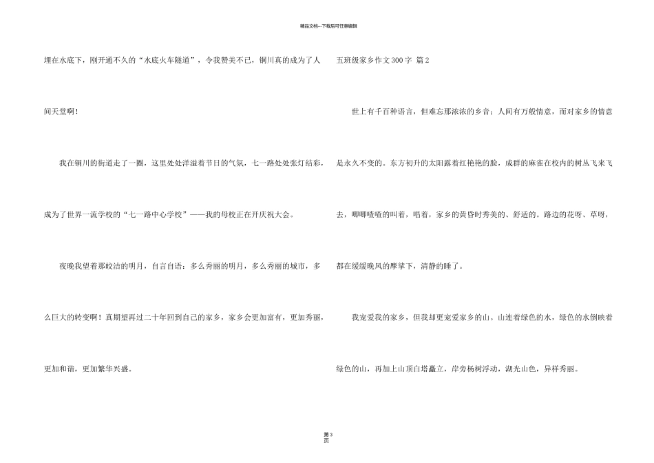 有关五年级故乡300字3篇_第2页