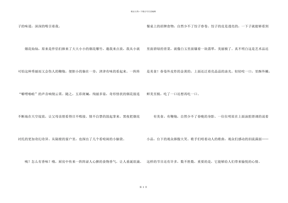 有关优秀春节的400字3篇_第3页