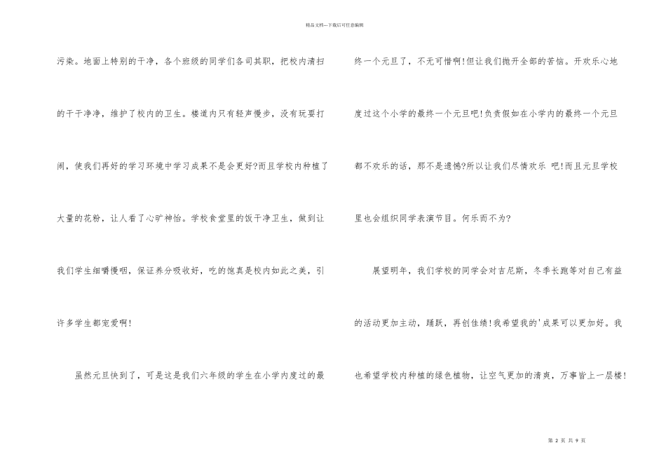有关元旦周记集合7篇_第2页