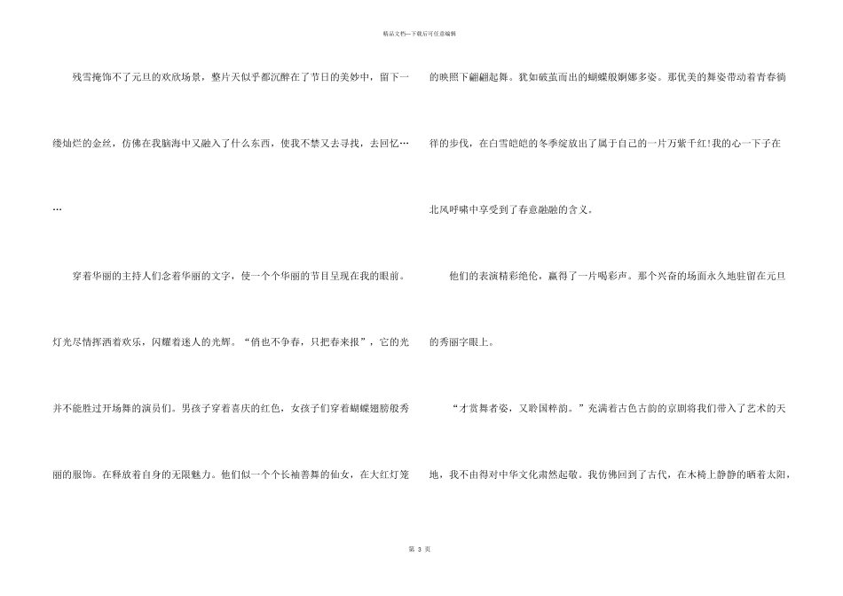 有关元旦的1200字集合七篇_第3页