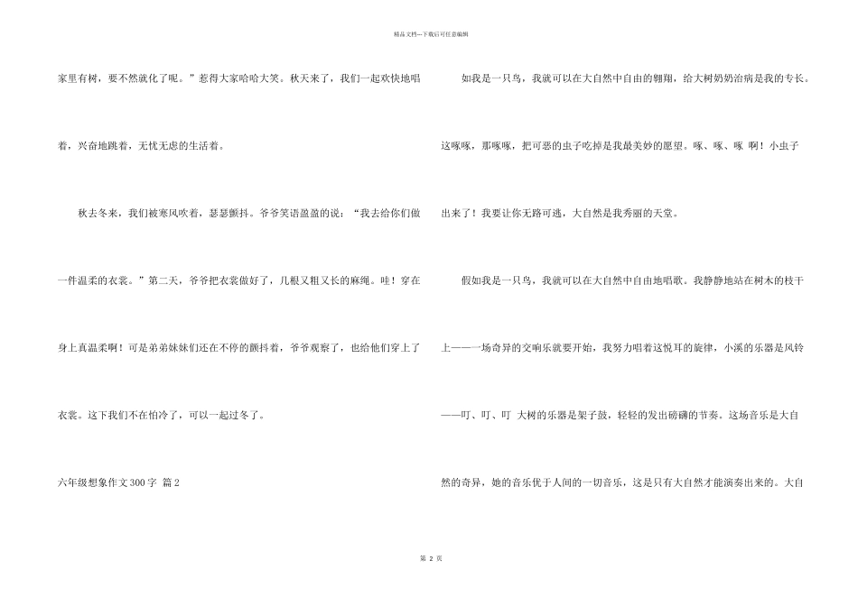 有关六年级想象300字锦集9篇_第2页
