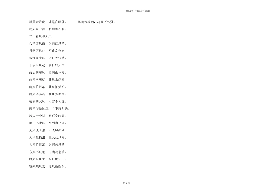 有关写气象谚语四篇_第2页